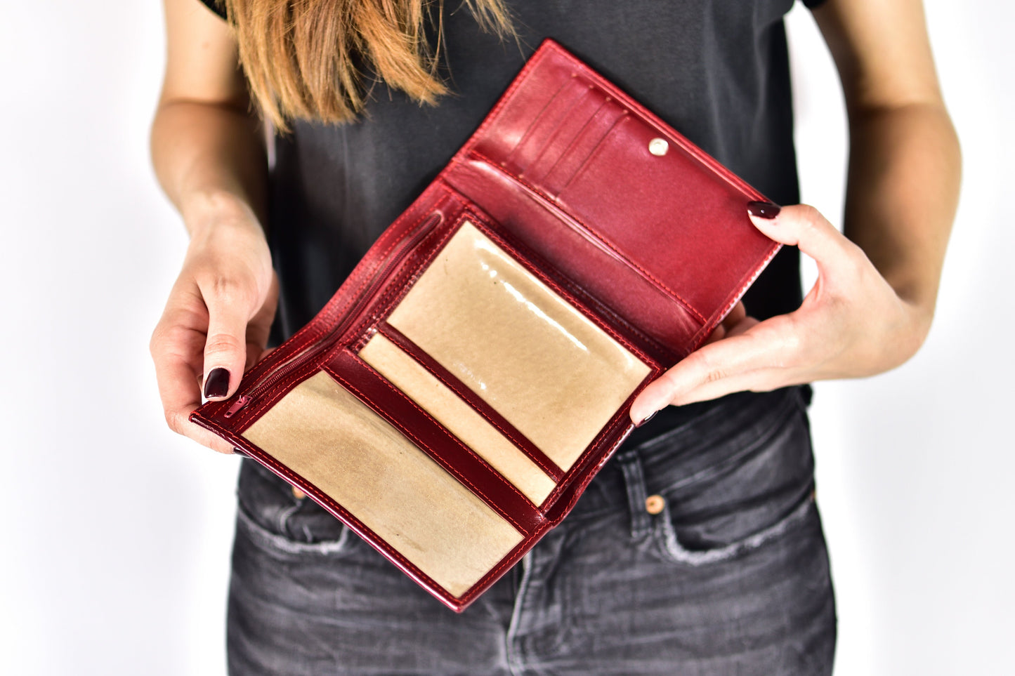Leather Wallet, Lena - PinkyPromiseAccs