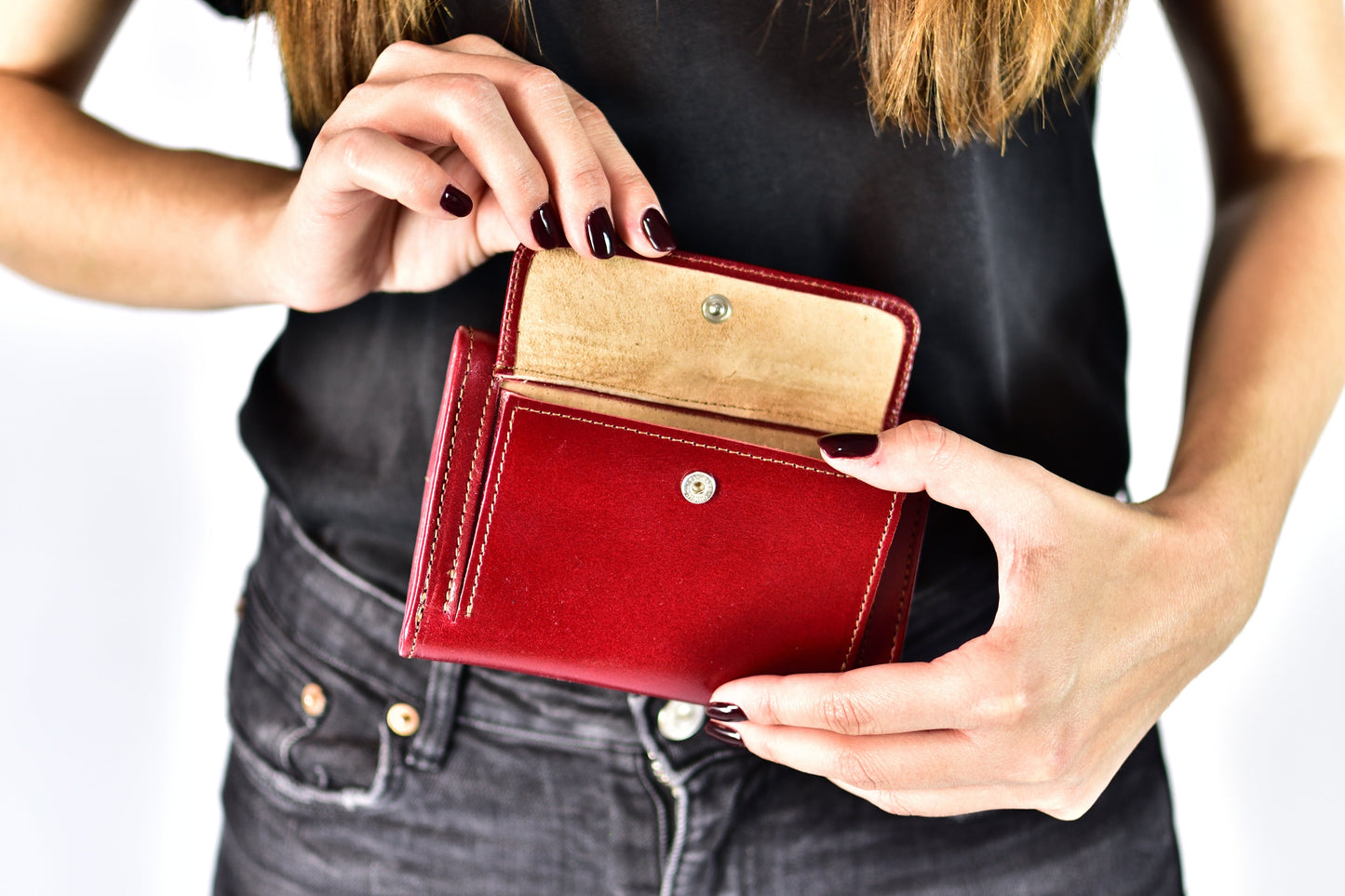 greek leather wallets for women