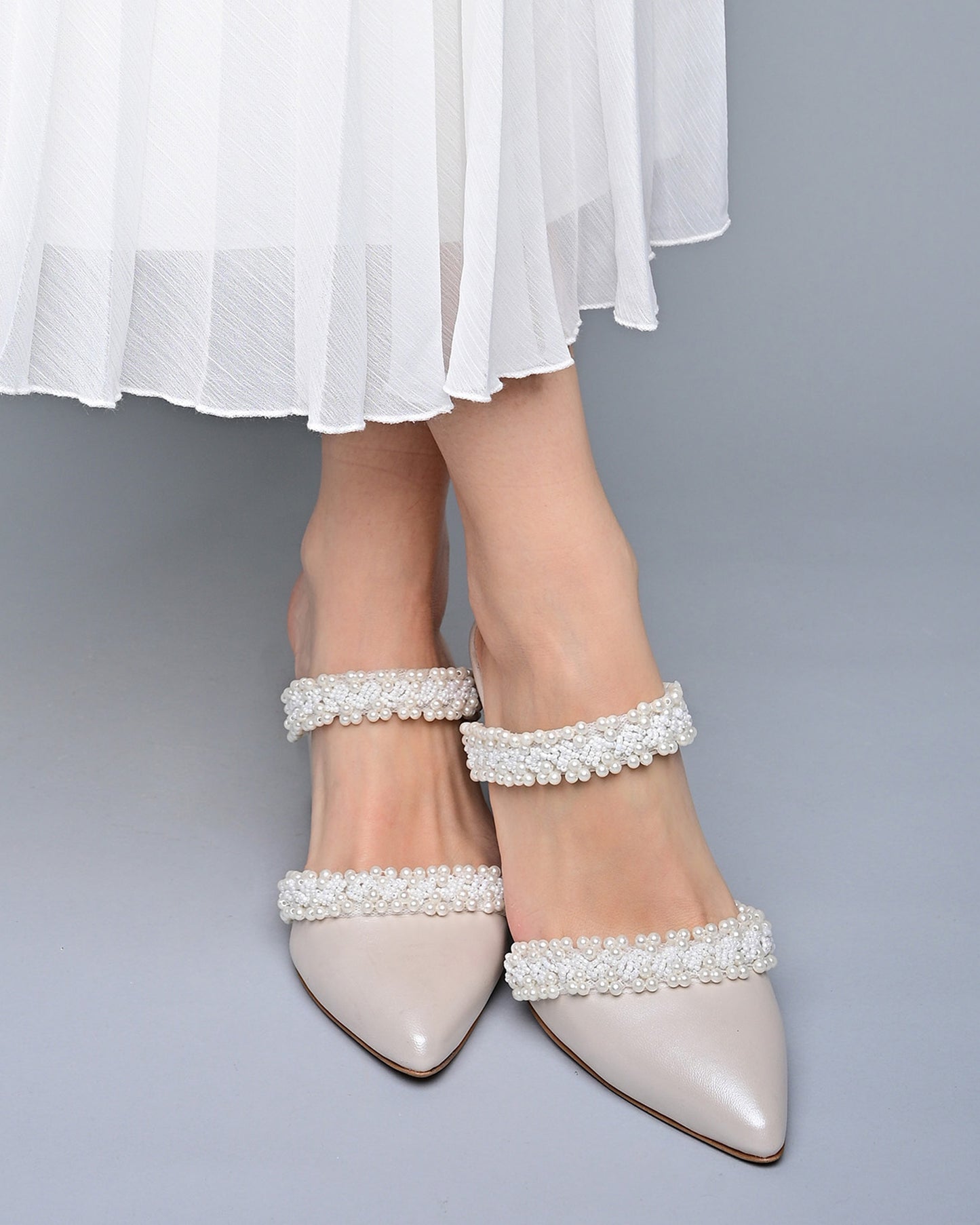 pearl wedding shoes