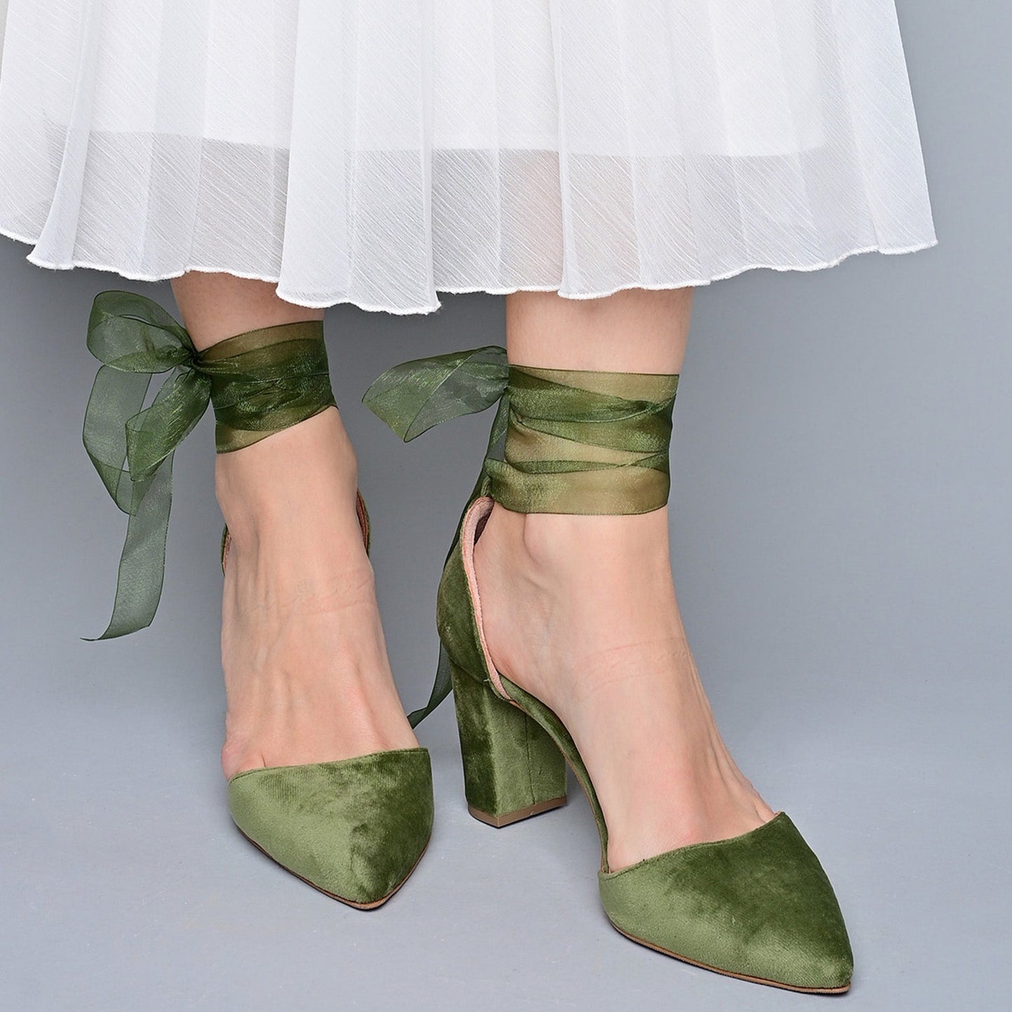 sage green heels