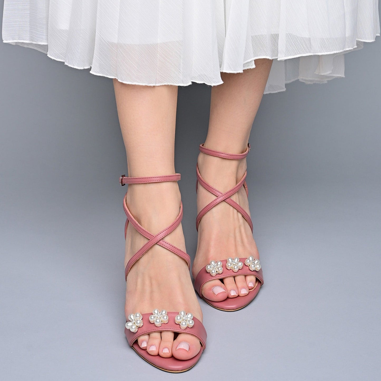 Leather Women Heels, Erato - PinkyPromiseAccs
