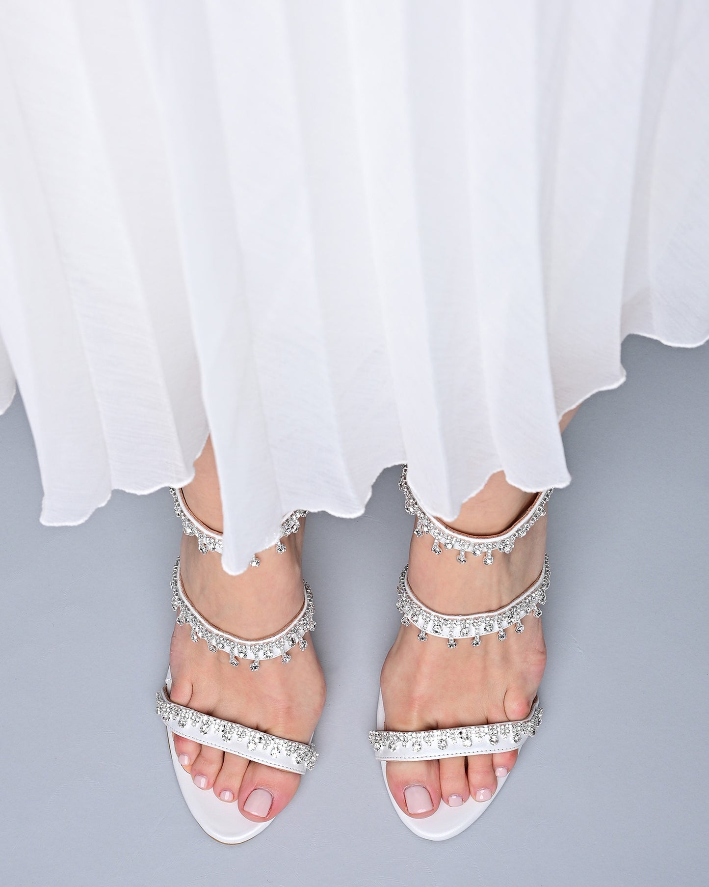 White Wedding Heels, Europe - PinkyPromiseAccs