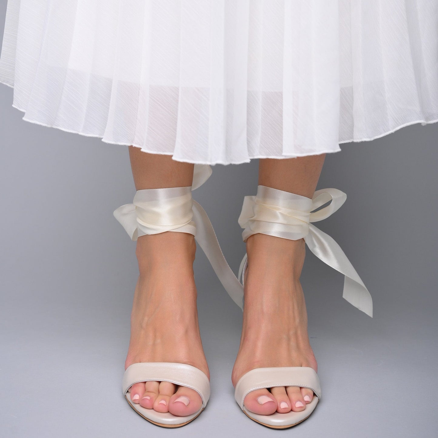 Ivory Leather Wedding Shoes, Bright Like You - PinkyPromiseAccs