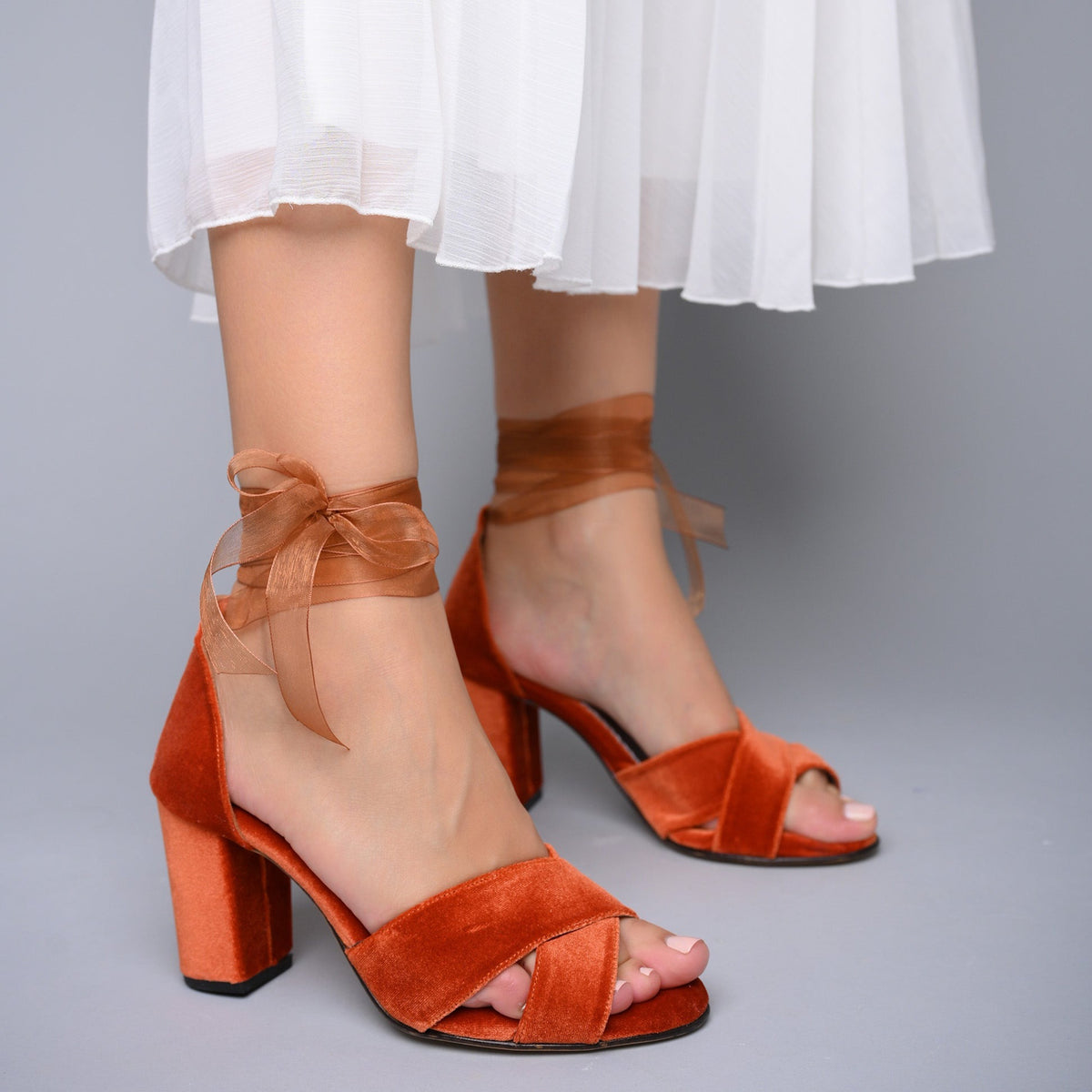 Copper deals block heels