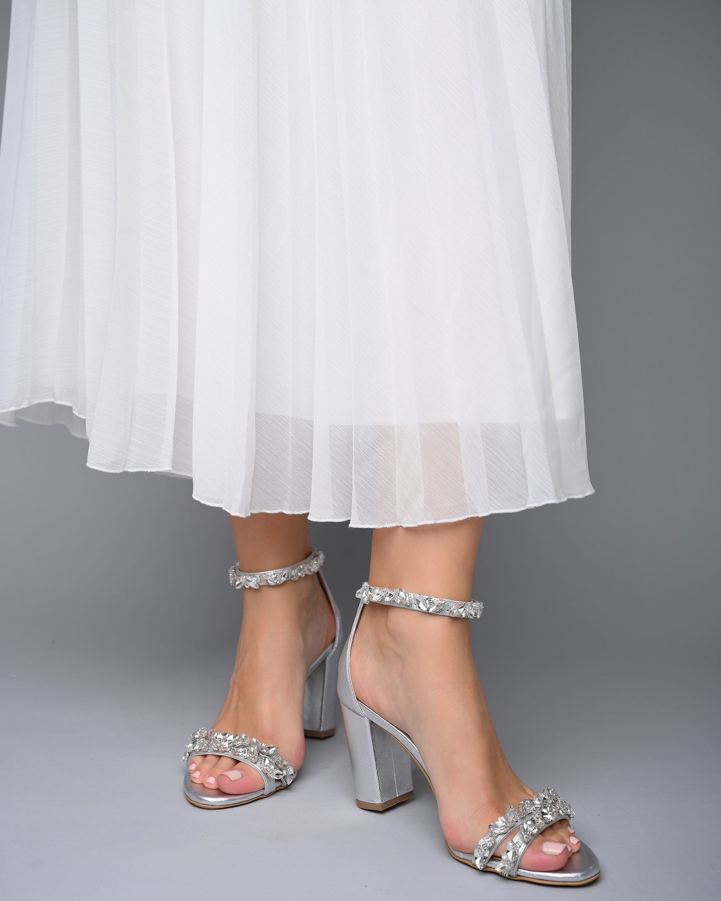 wedding shoes silver
