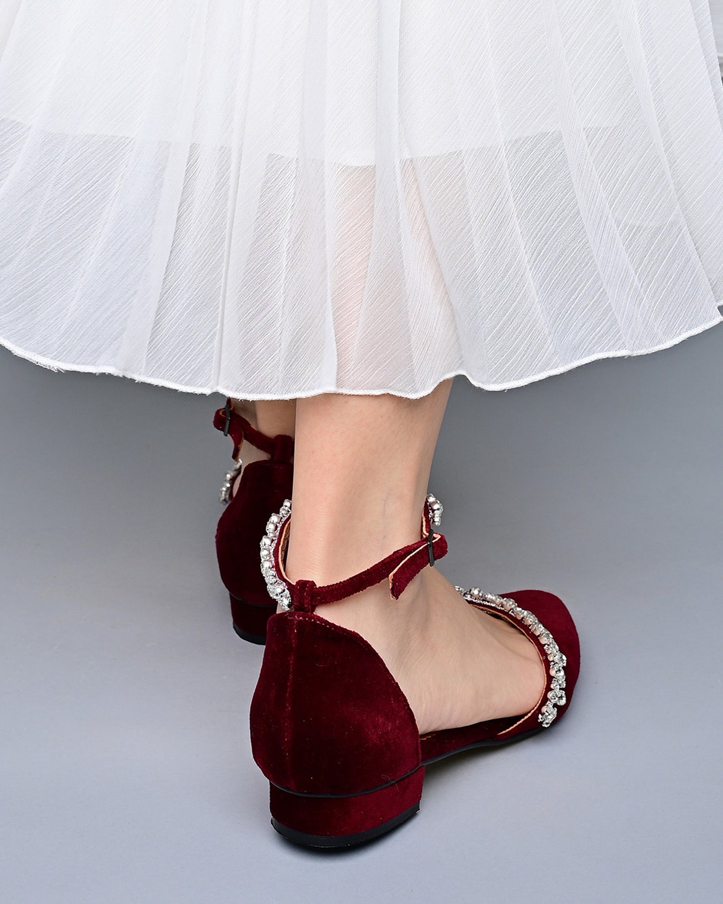 burgundy shoes