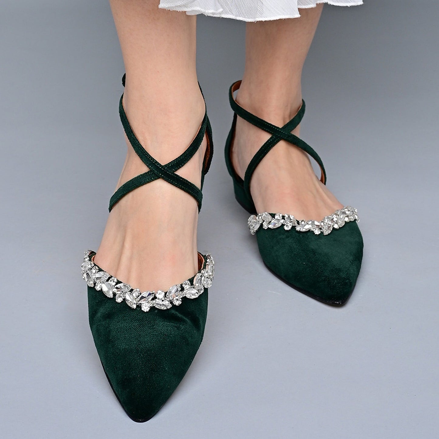 green wedding shoes