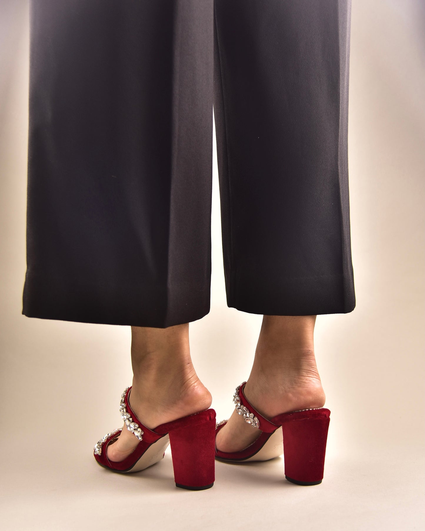 Red Velvet Party Shoes, Petals in Sparkle - PinkyPromiseAccs