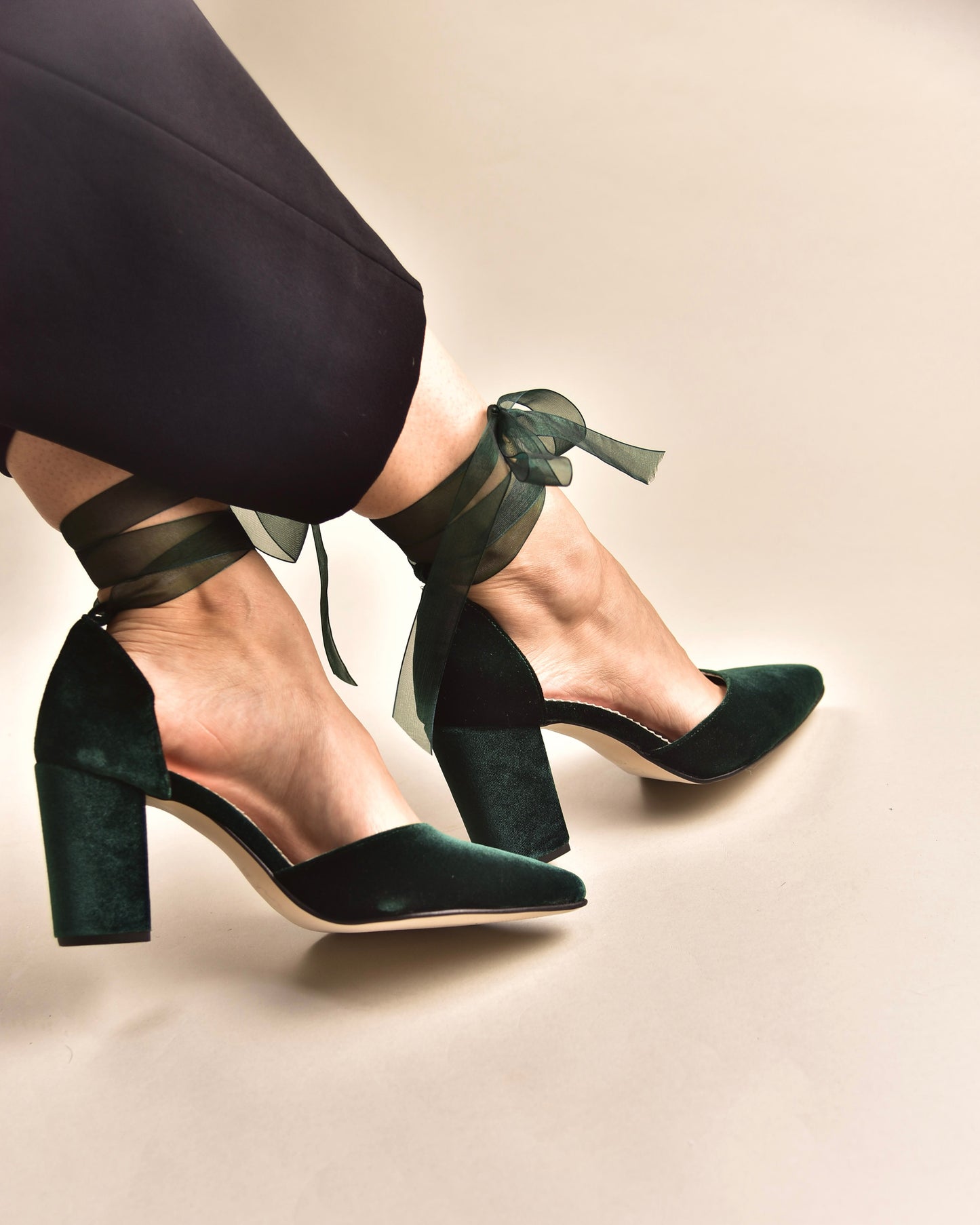 Dark Green Wedding Shoes, Dark Forest - PinkyPromiseAccs