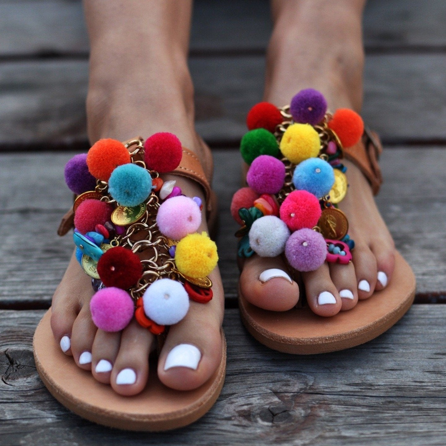 sandals for women, sandals made in greece, colorful sandals