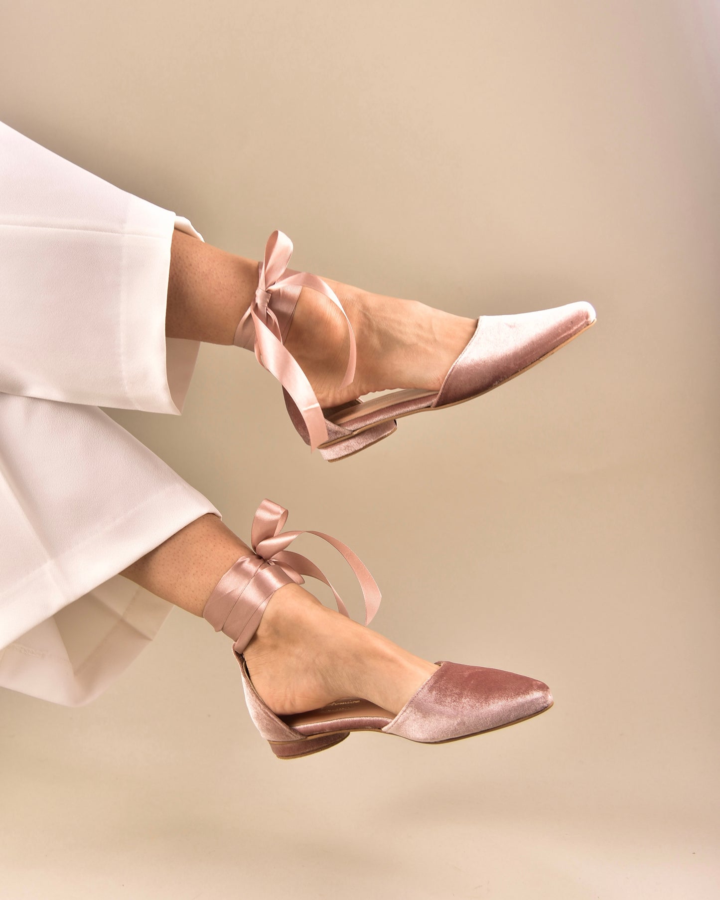Pink BrIdal Flats, Farfalle - PinkyPromiseAccs