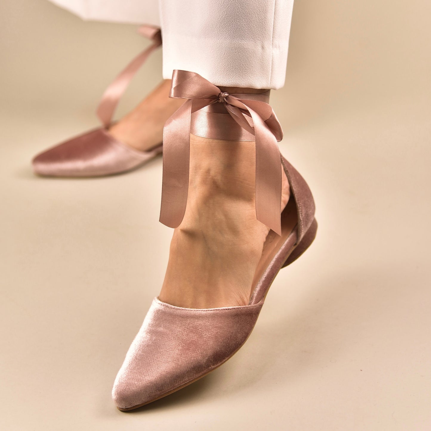 Pink BrIdal Flats, Farfalle - PinkyPromiseAccs