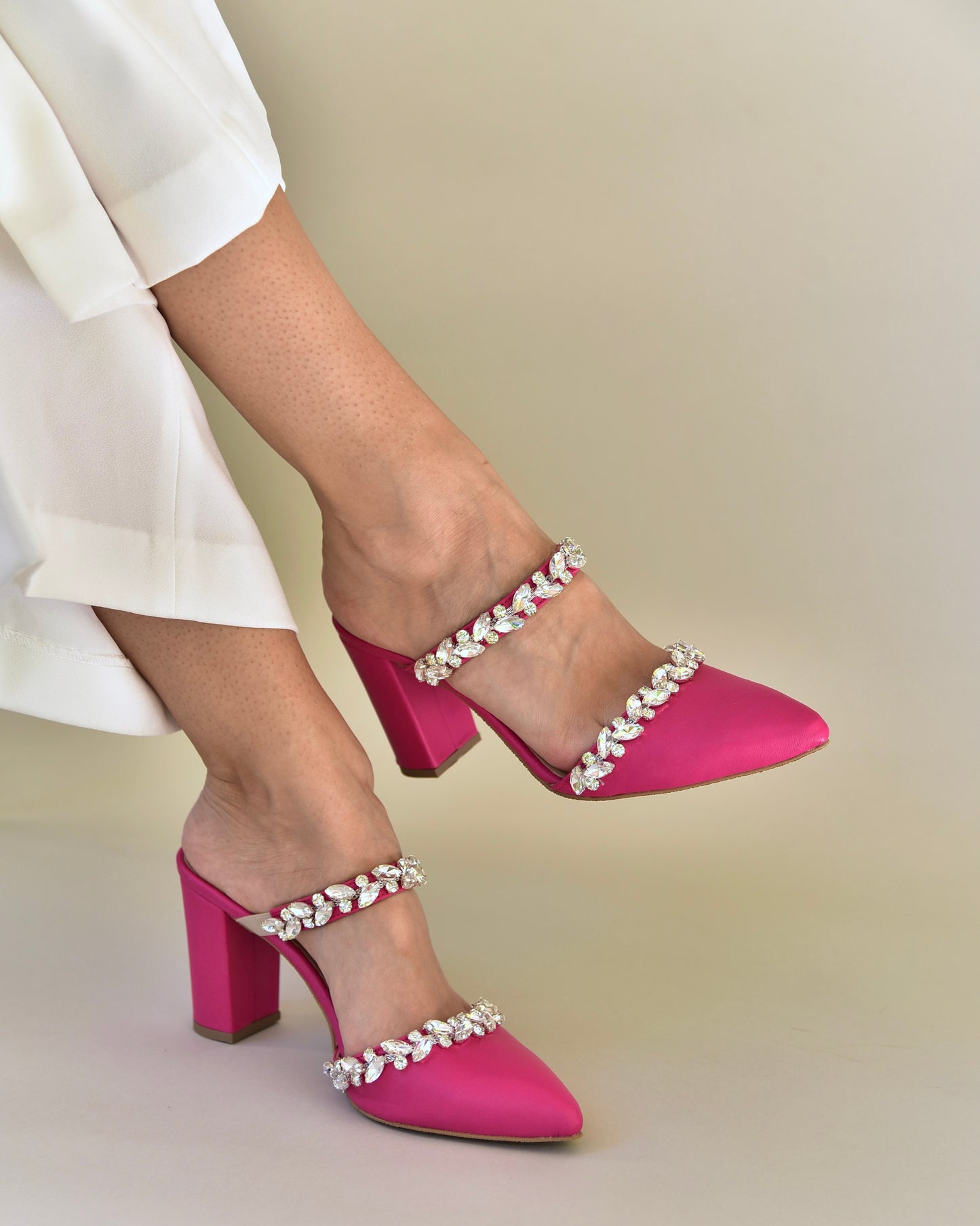 Fuchsia Leather Women Shoes, Chloris - PinkyPromiseAccs