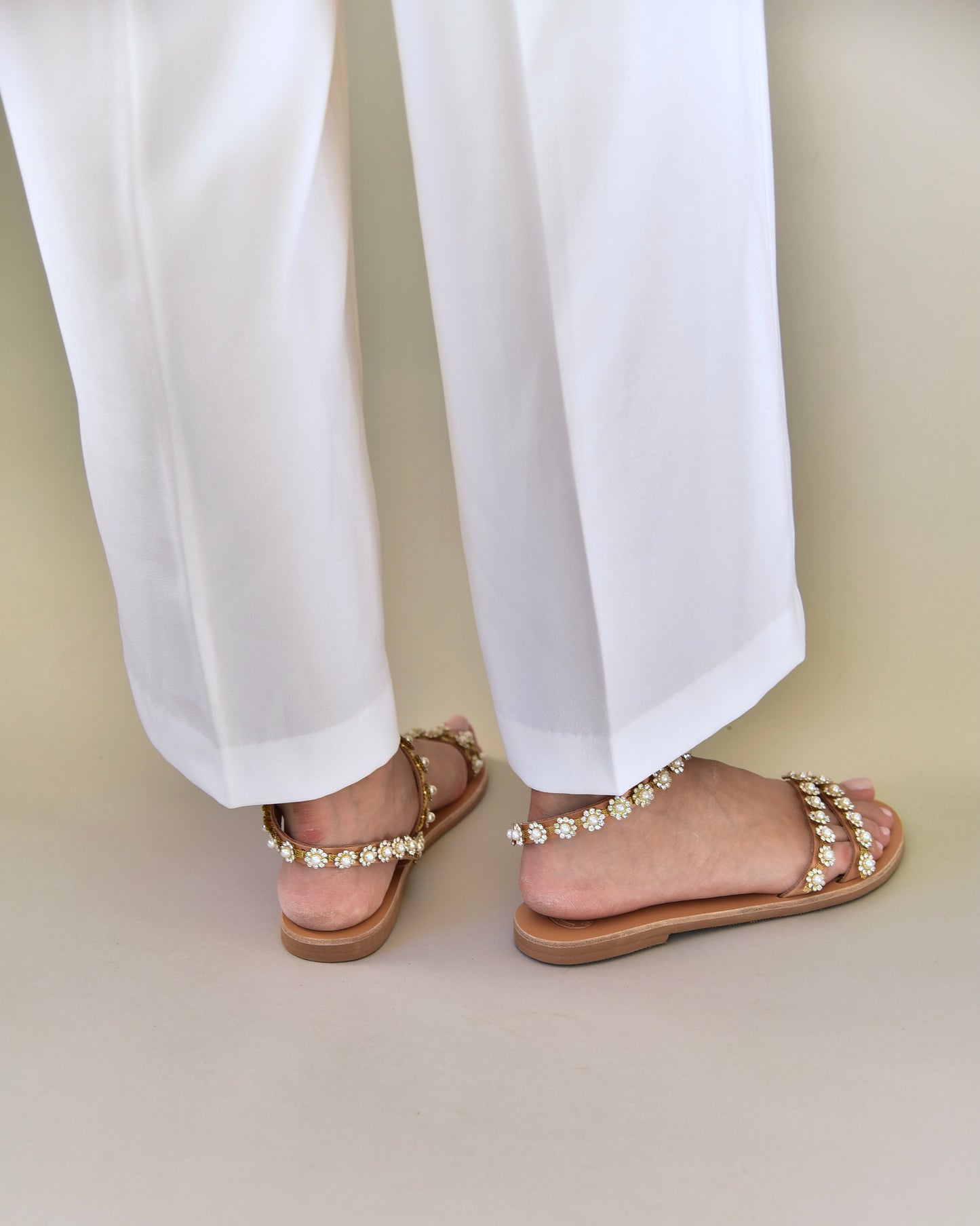 Pearl Wedding Sandals, Flower Scent - PinkyPromiseAccs