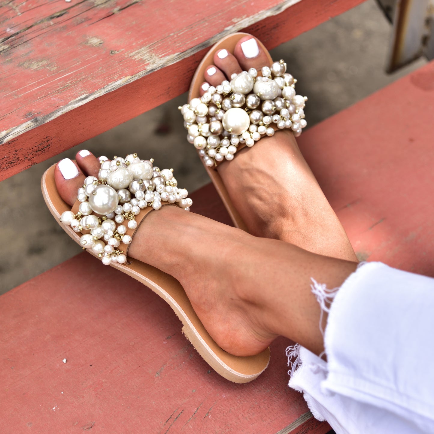 wedding pearl sandals, sandals for women