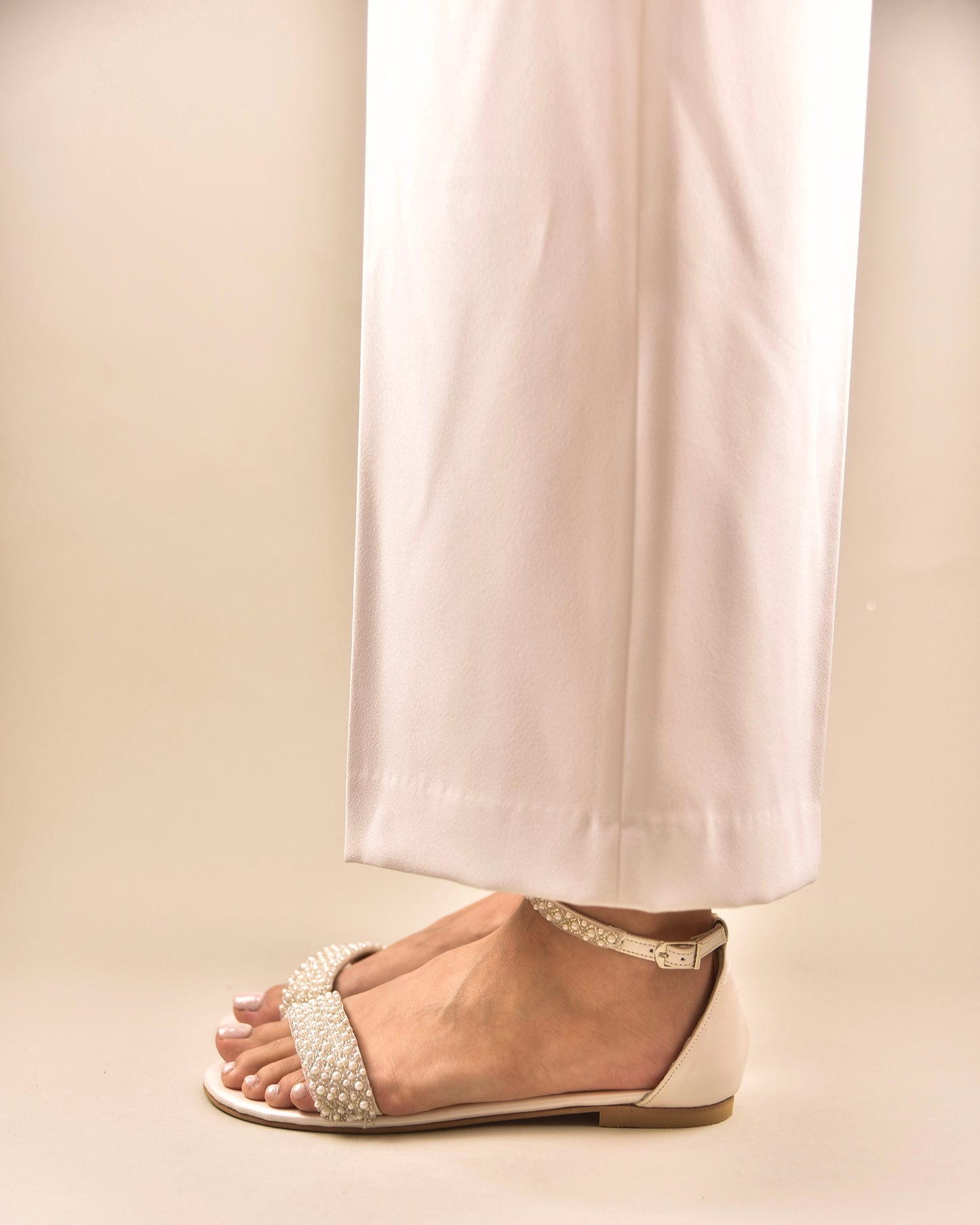Ivory Wedding Flats, Ianthi flare - PinkyPromiseAccs