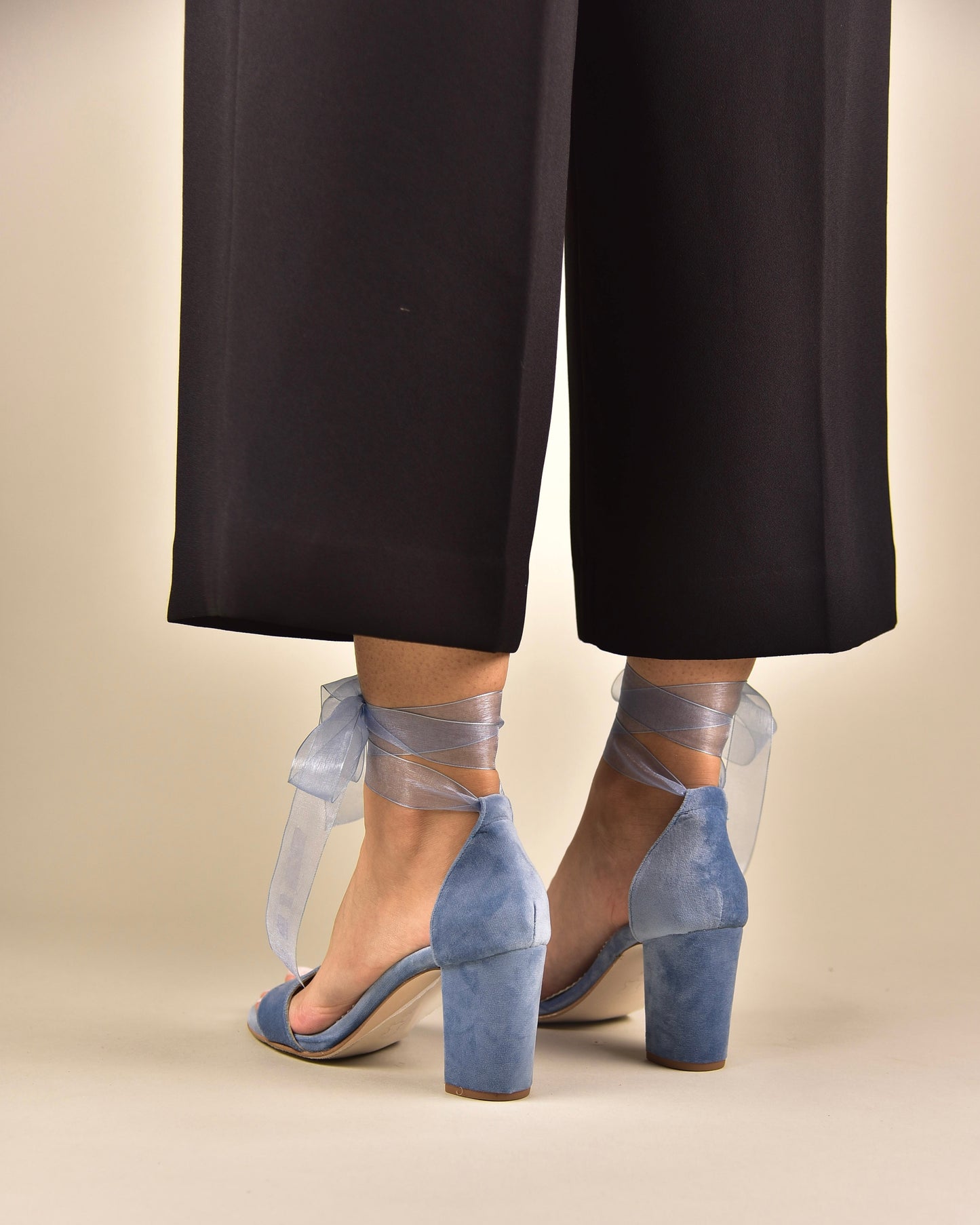 Blue Velvet Wedding Shoes, Tullenia - PinkyPromiseAccs