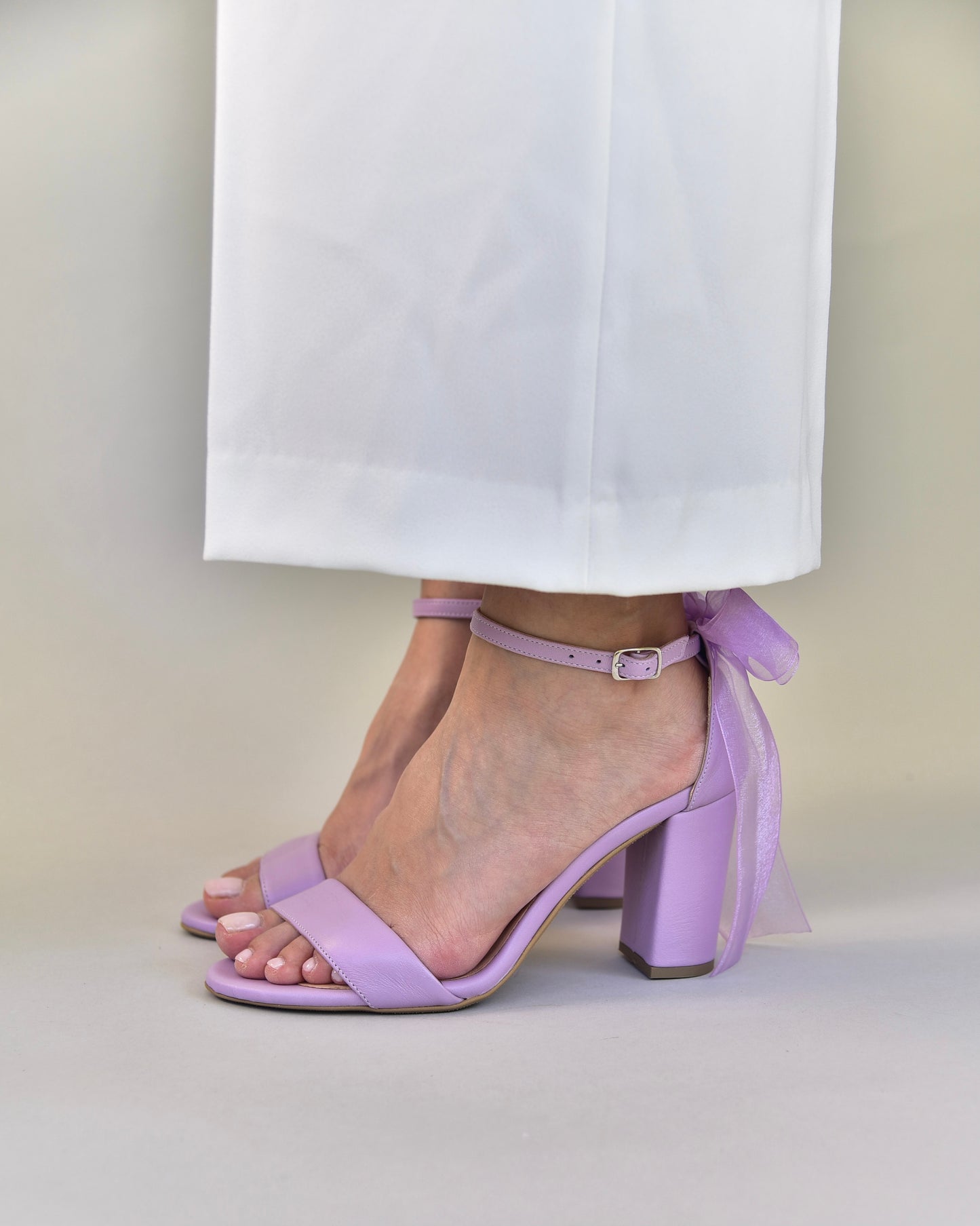 Block Heel Wedding Sandals Lilac, Fairytale on the Heel - PinkyPromiseAccs