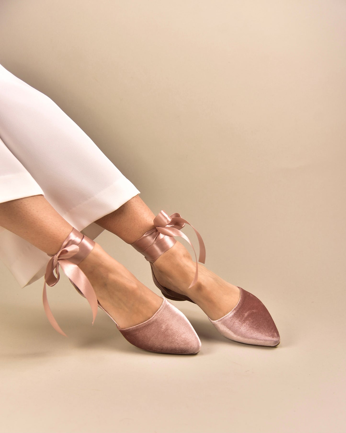 Pink BrIdal Flats, Farfalle - PinkyPromiseAccs