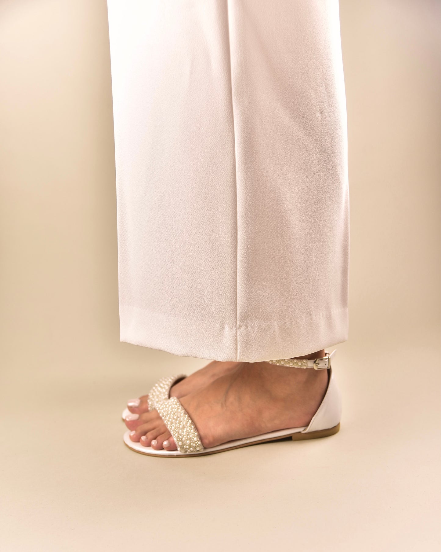 Ivory Wedding Flats, Ianthi flare - PinkyPromiseAccs