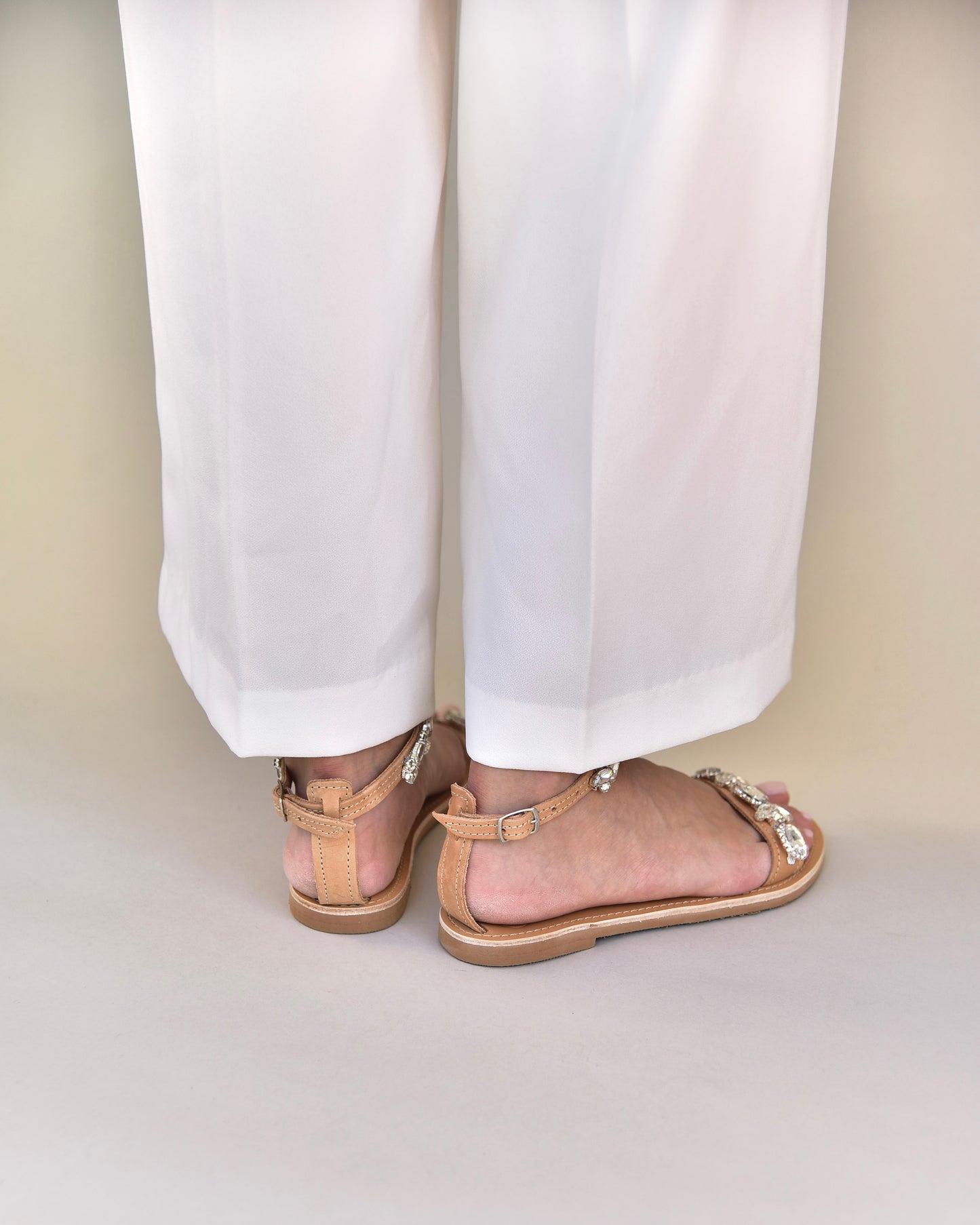 Leather Wedding Sandals, Walk n' Shine - PinkyPromiseAccs