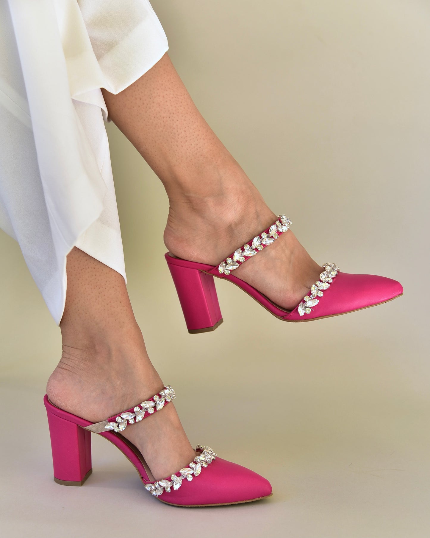 Fuchsia Leather Women Shoes, Chloris - PinkyPromiseAccs