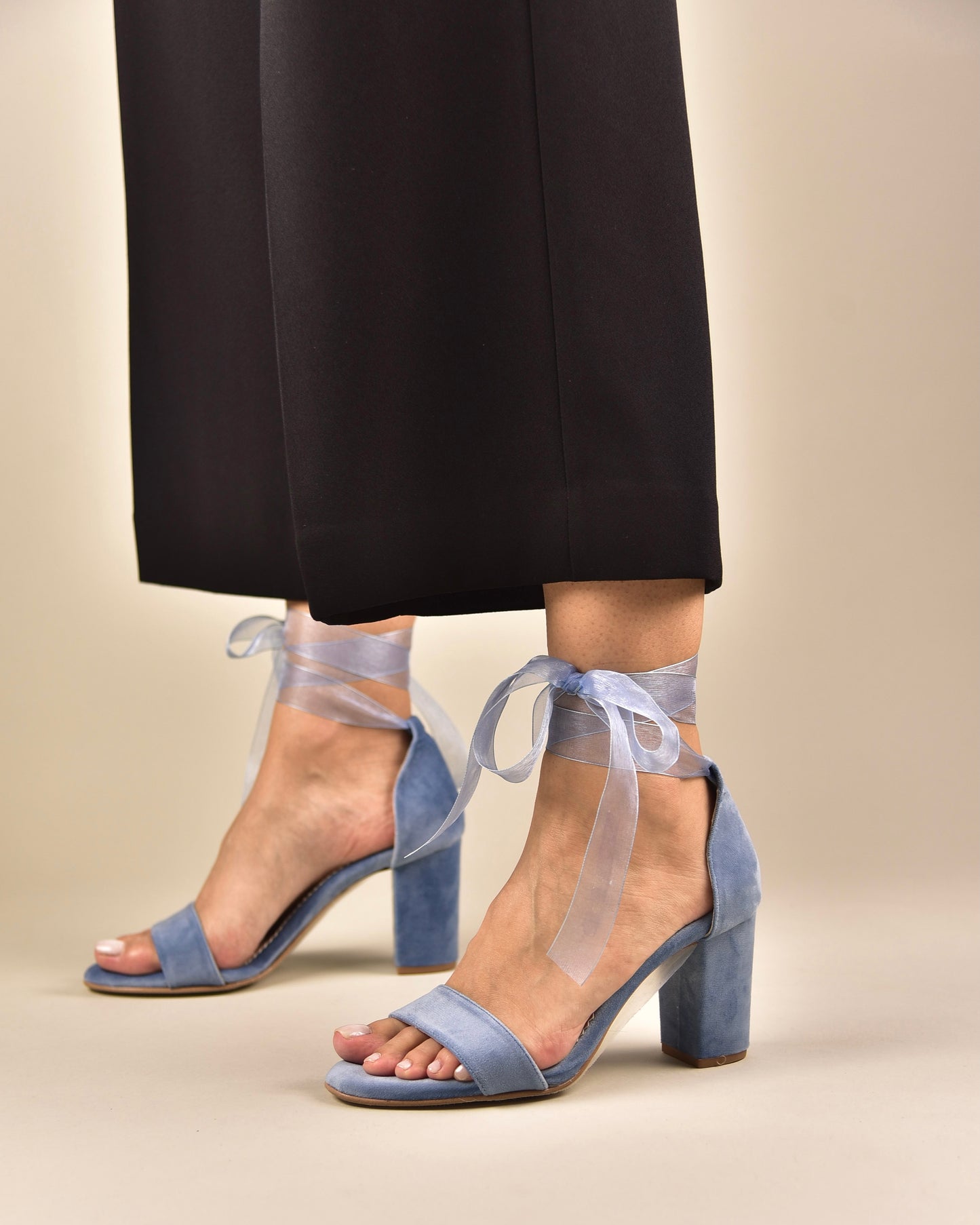 Blue Velvet Wedding Shoes, Tullenia - PinkyPromiseAccs