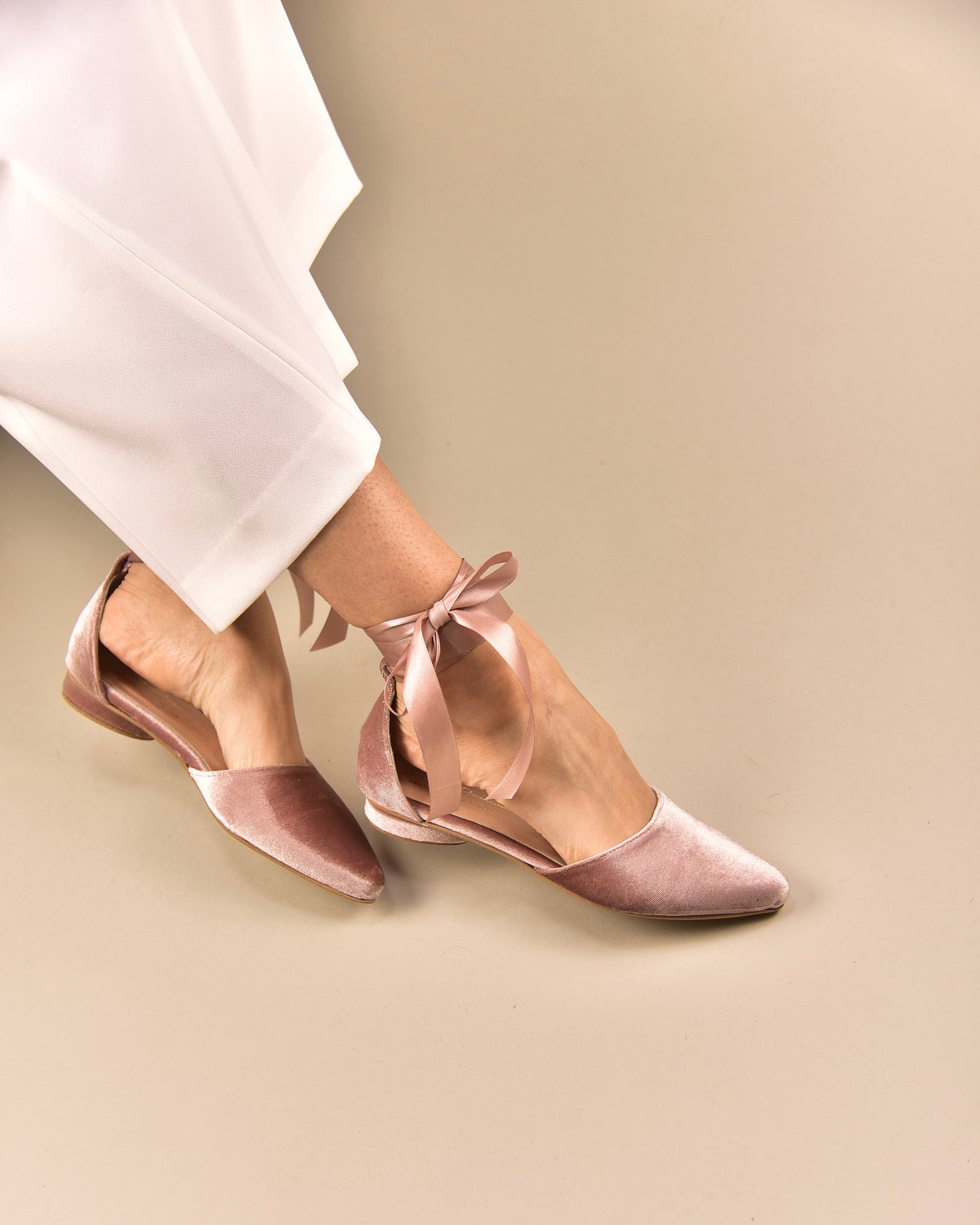 Pink BrIdal Flats, Farfalle - PinkyPromiseAccs