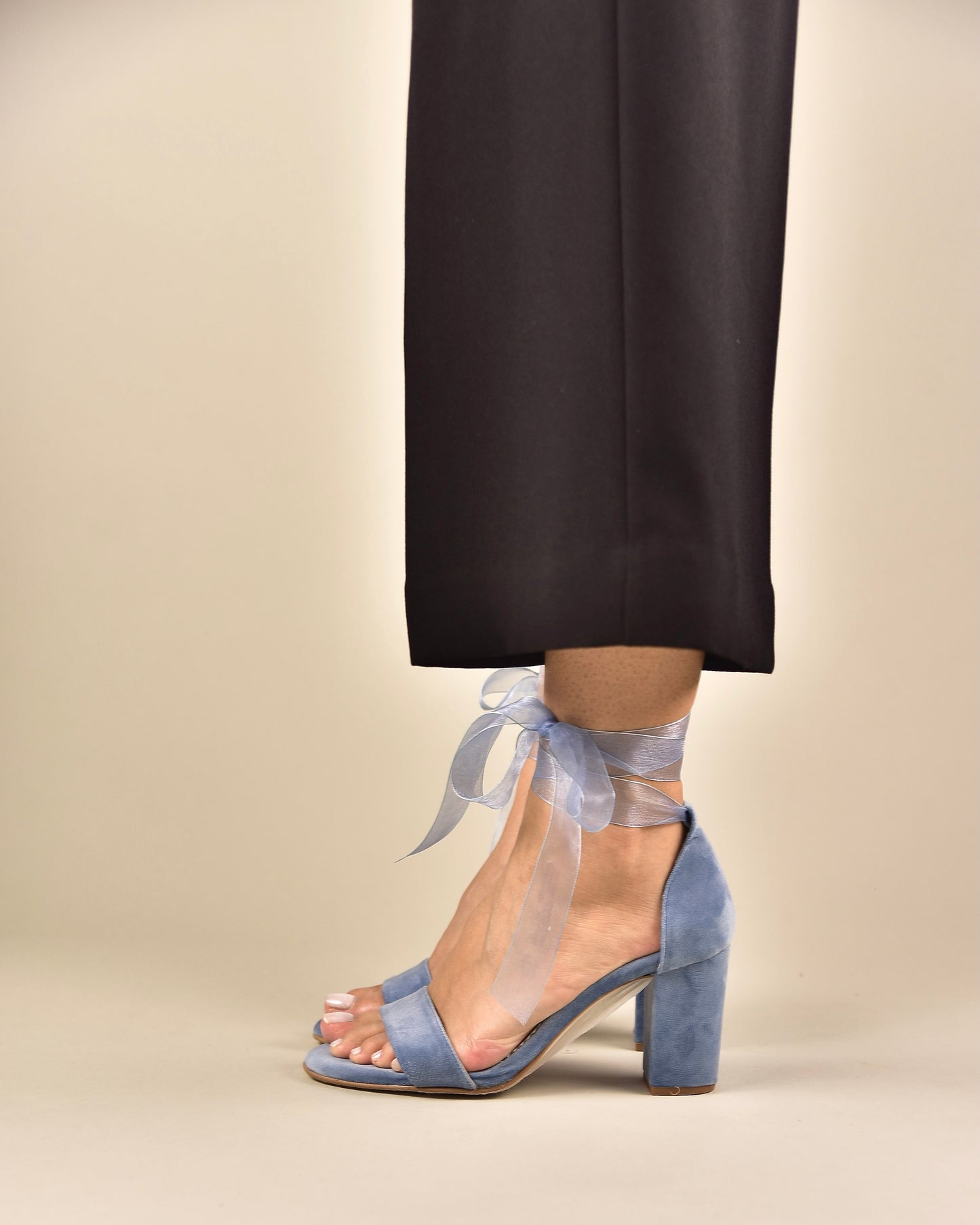 Blue Velvet Wedding Shoes, Tullenia - PinkyPromiseAccs
