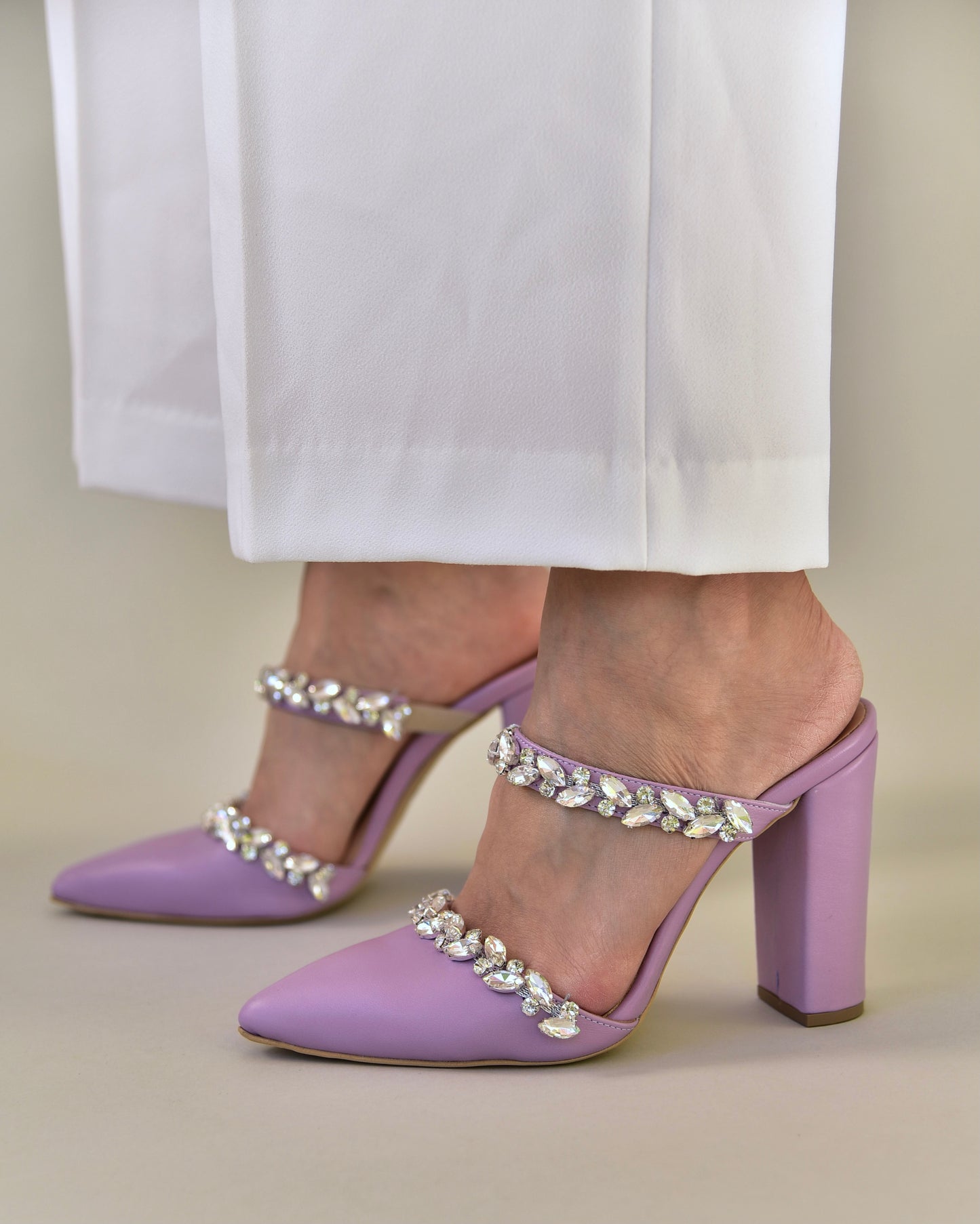 Lilac Leather Wedding Shoes, Chloris - PinkyPromiseAccs