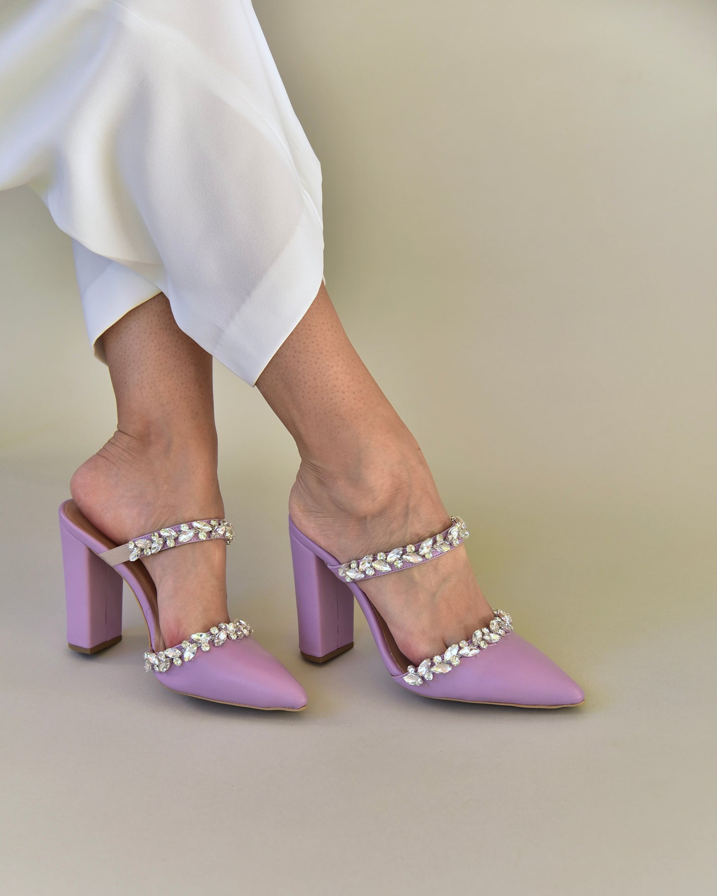 Lilac Leather Wedding Shoes, Chloris - PinkyPromiseAccs