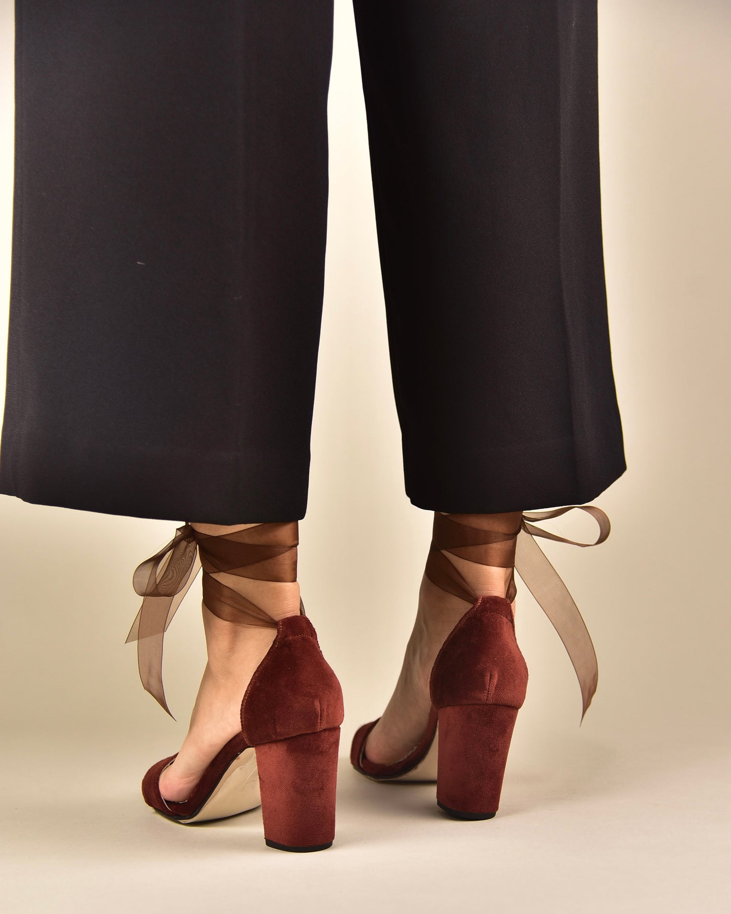 Brown Velvet Wedding Shoes, Tullenia - PinkyPromiseAccs