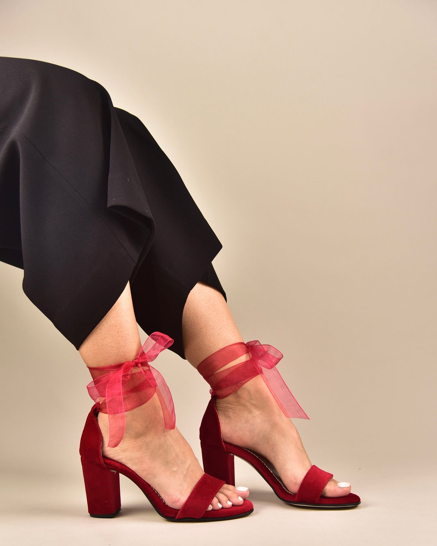 Red Velvet Women Shoes, Tullenia - PinkyPromiseAccs