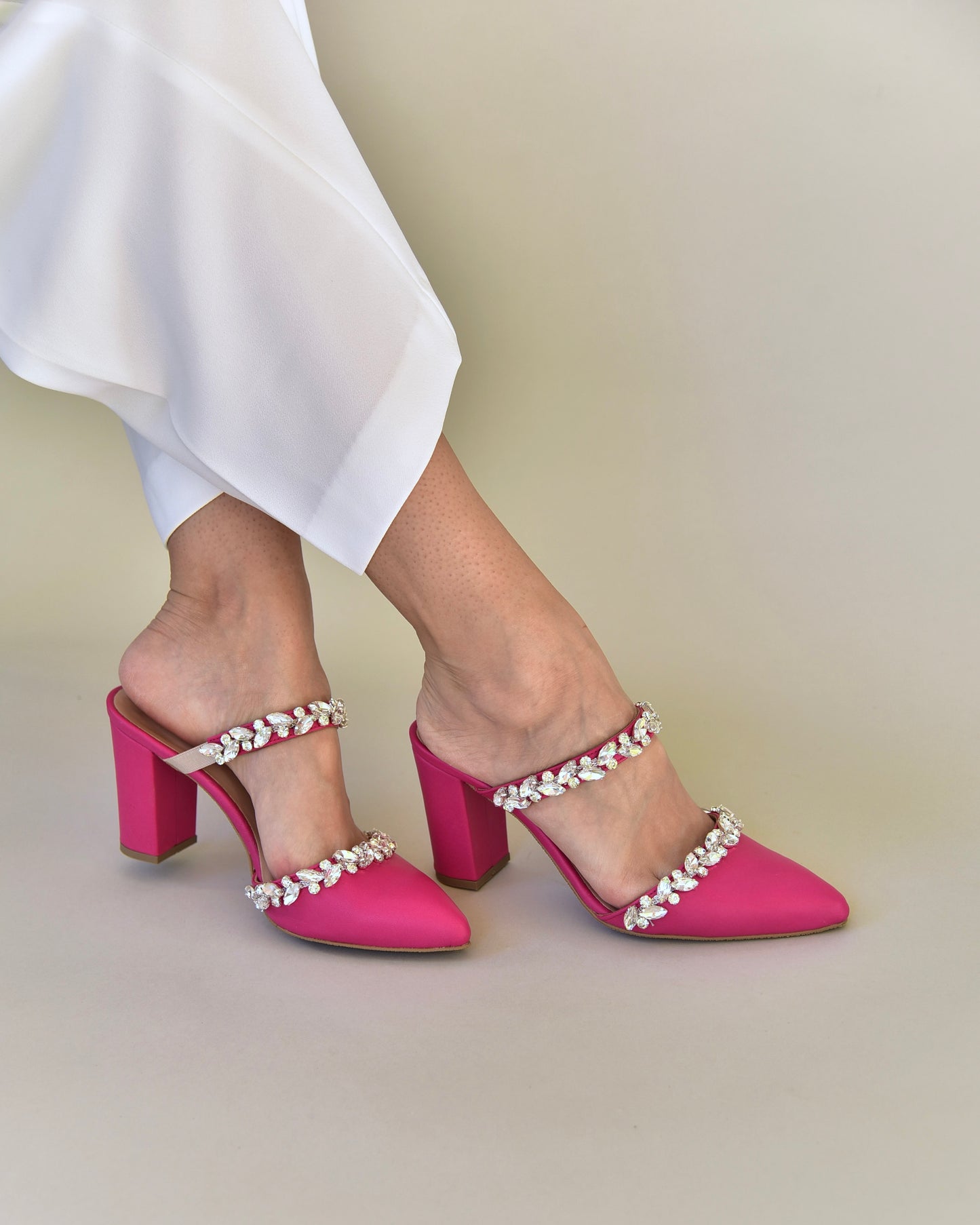 Fuchsia Leather Women Shoes, Chloris - PinkyPromiseAccs