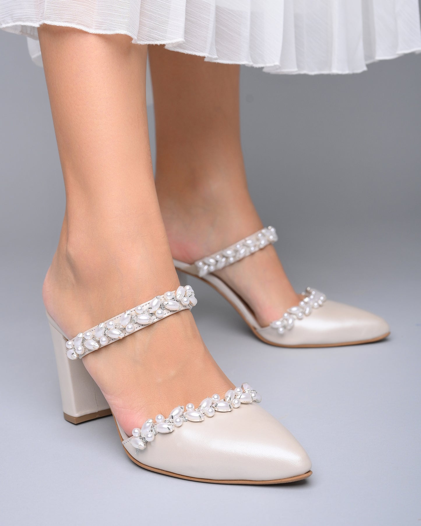 bridal shoes block heel