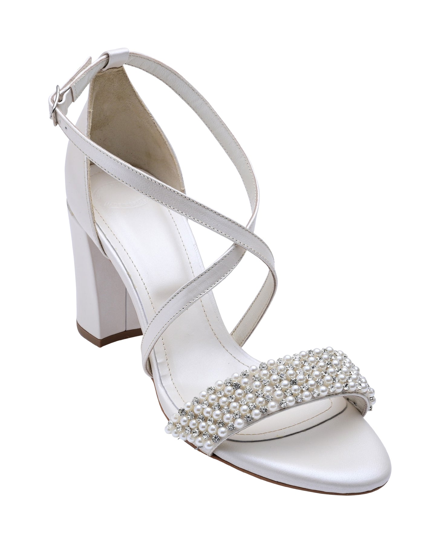 ivory wedding shoes with pearls