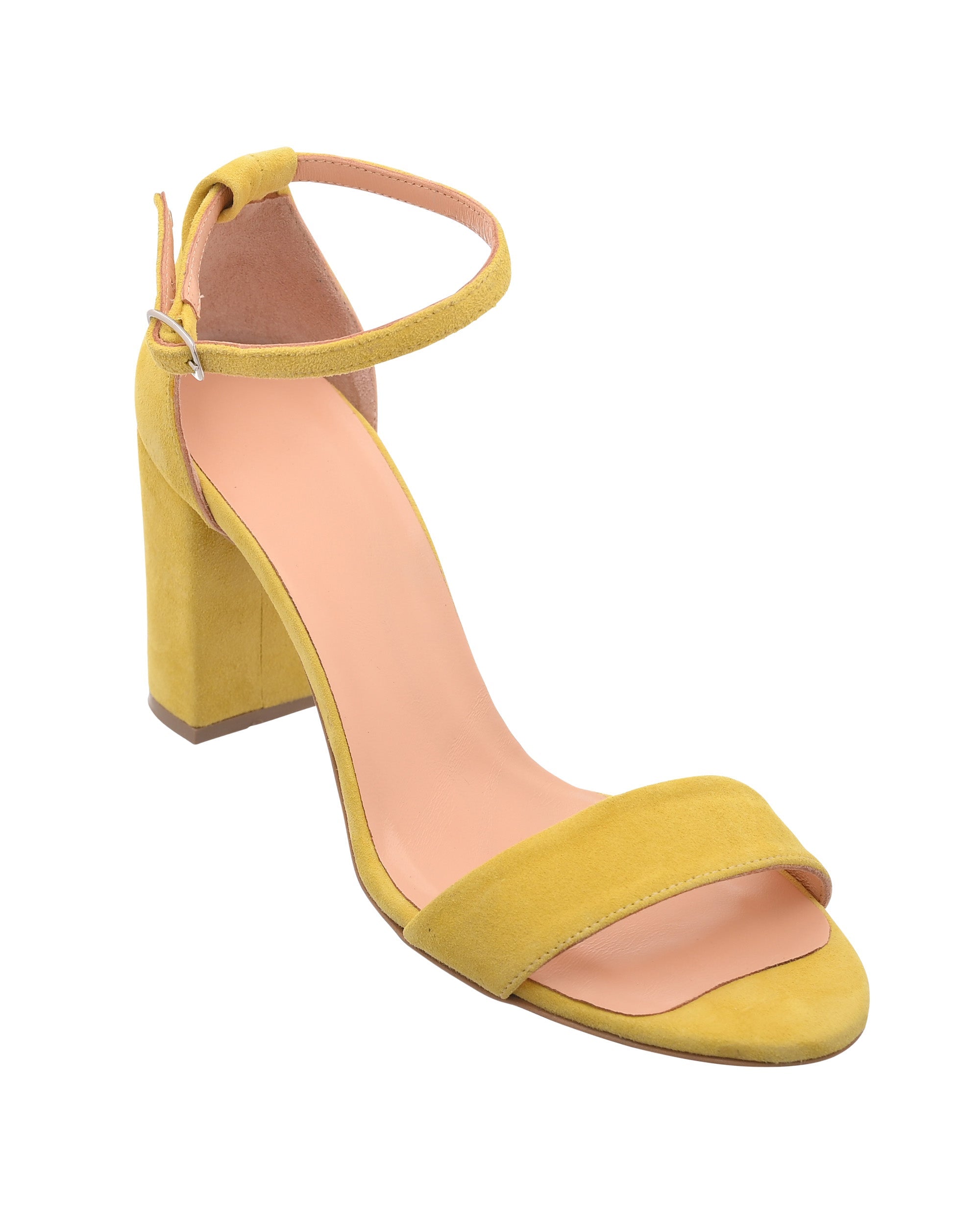 Wedding shoes Yellow, Block Heels Sandals - Aurelia