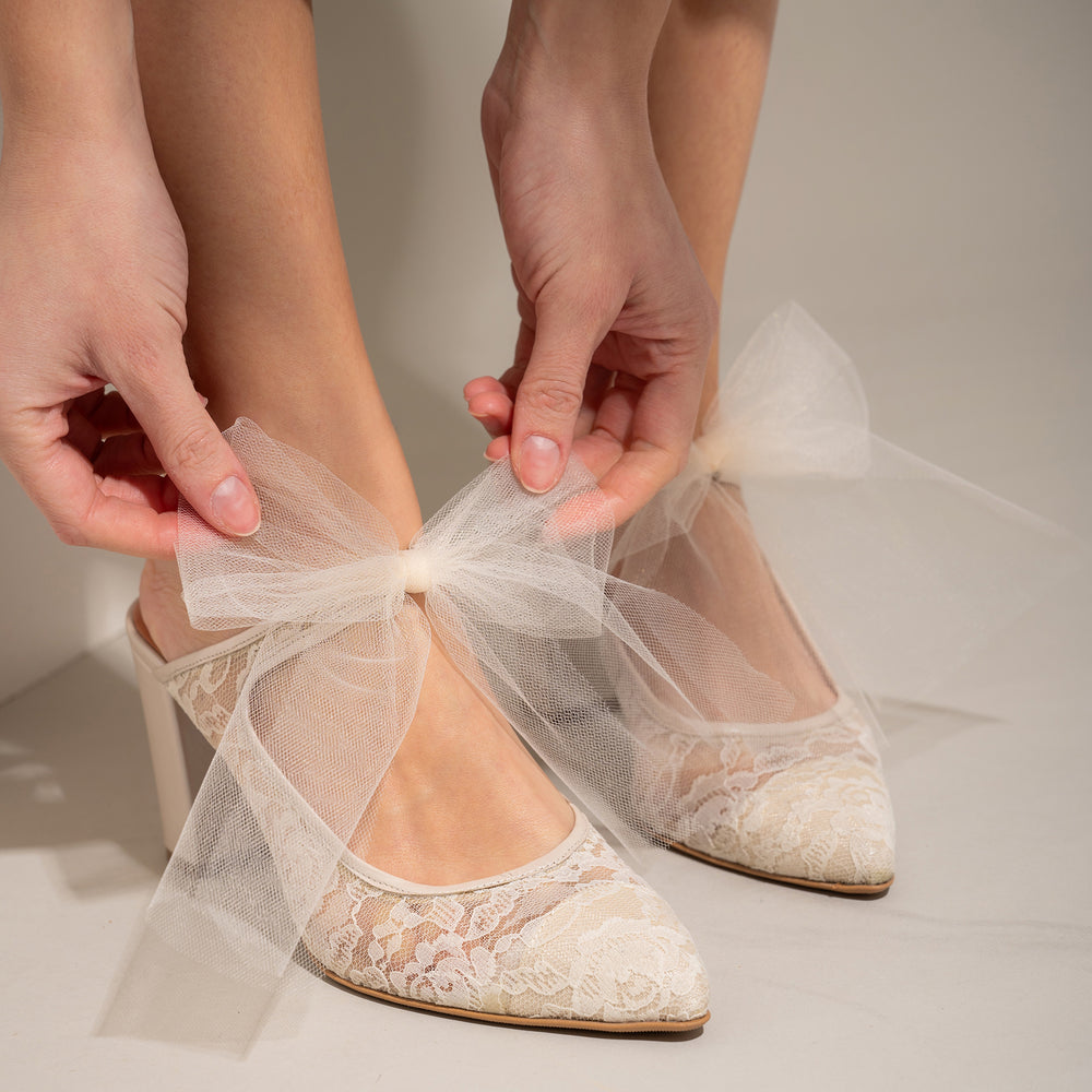 
                  
                    Ivory Wedding Heels, Lace Enigma
                  
                