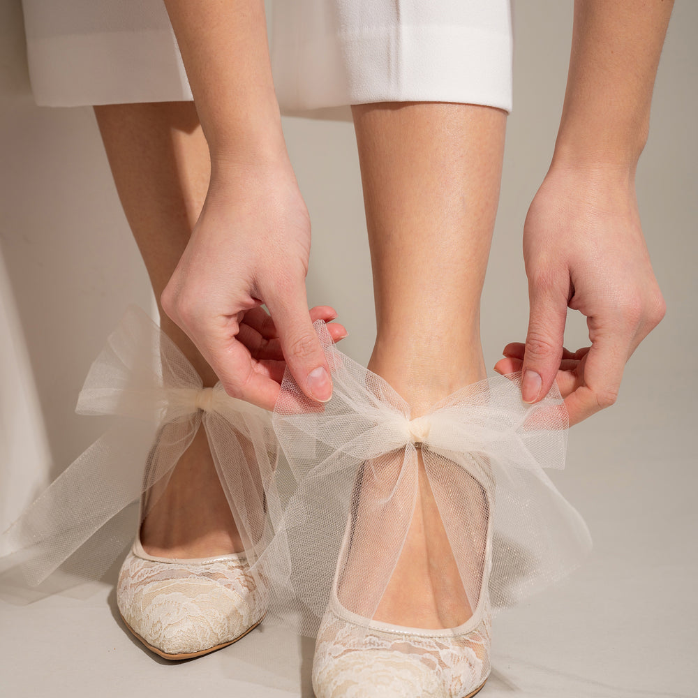 
                  
                    Ivory Wedding Heels, Lace Enigma
                  
                