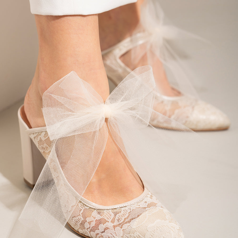 
                  
                    Ivory Wedding Heels, Lace Enigma
                  
                