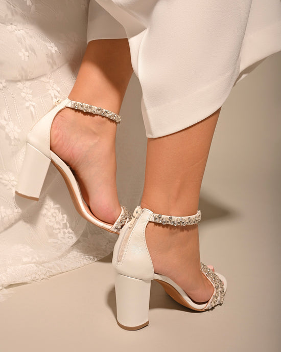 block heel wedding shoes
