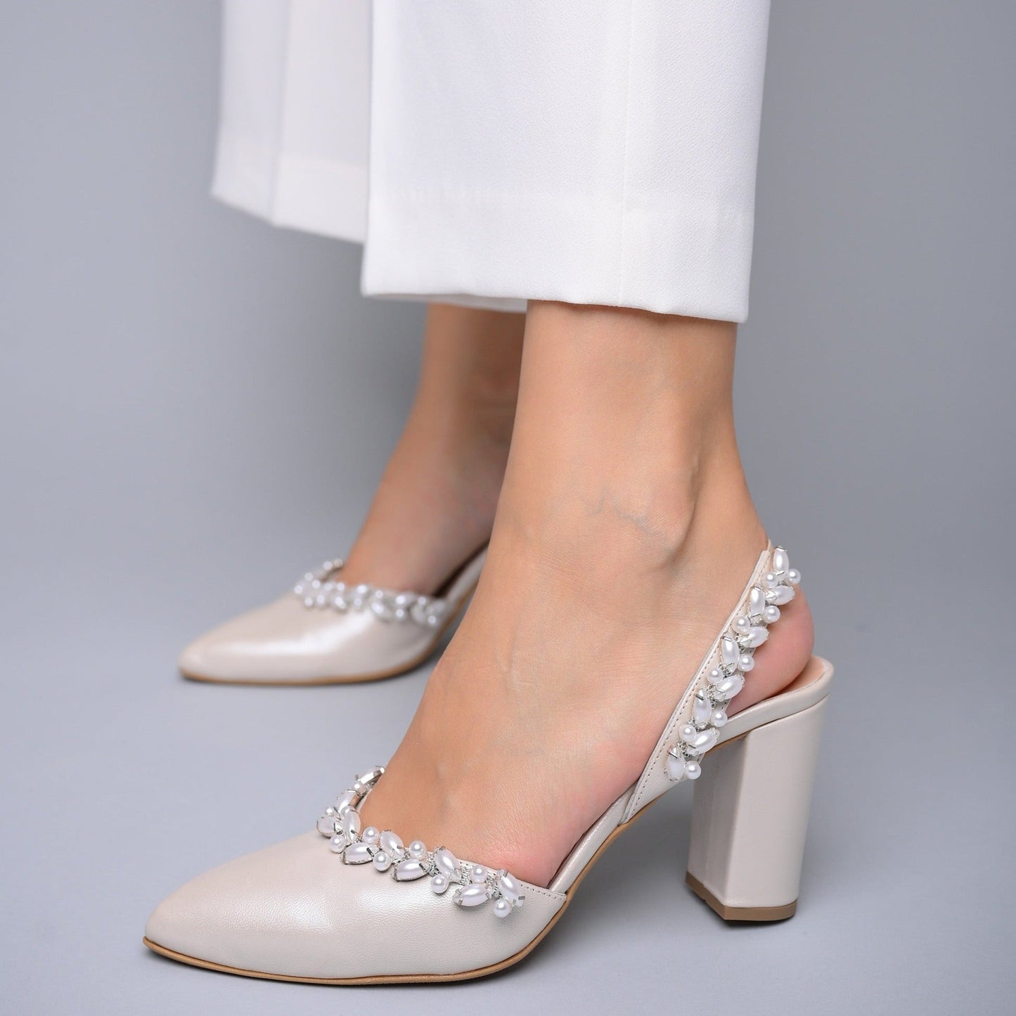 bridal shoes block heel