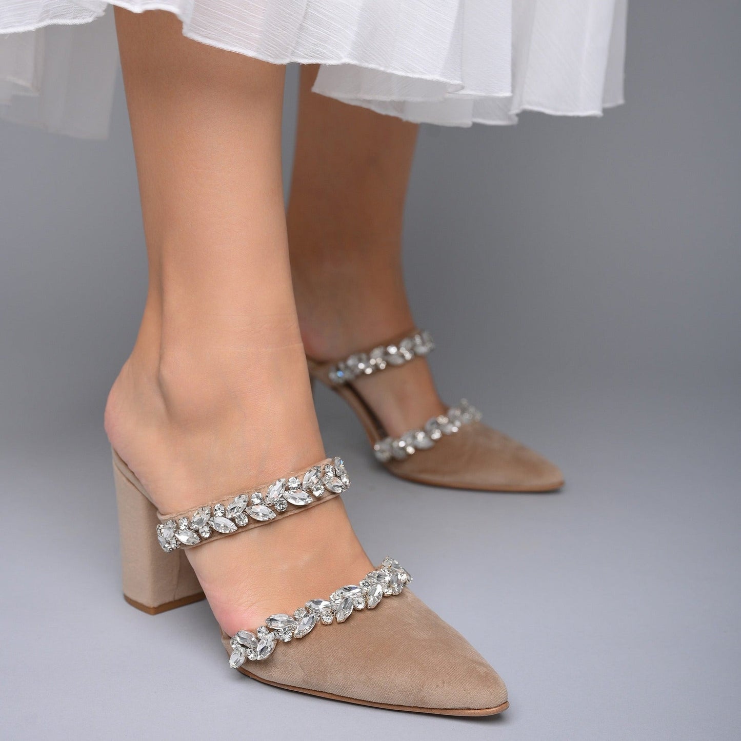 wedding shoes for bride block heel