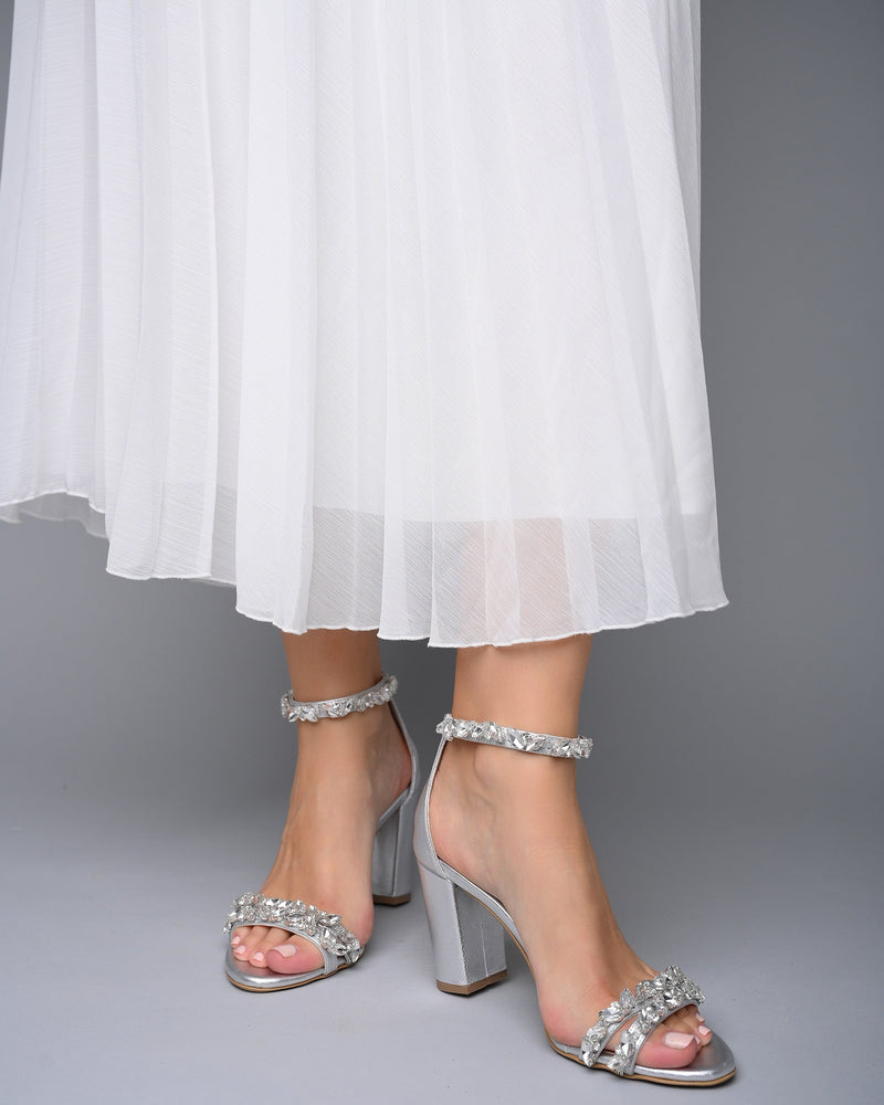 wedding shoes silver
