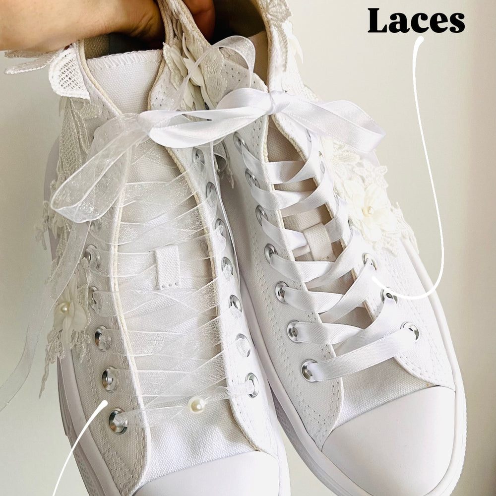 
                  
                    White Bridal Sneakers, Bridekicks Converse
                  
                