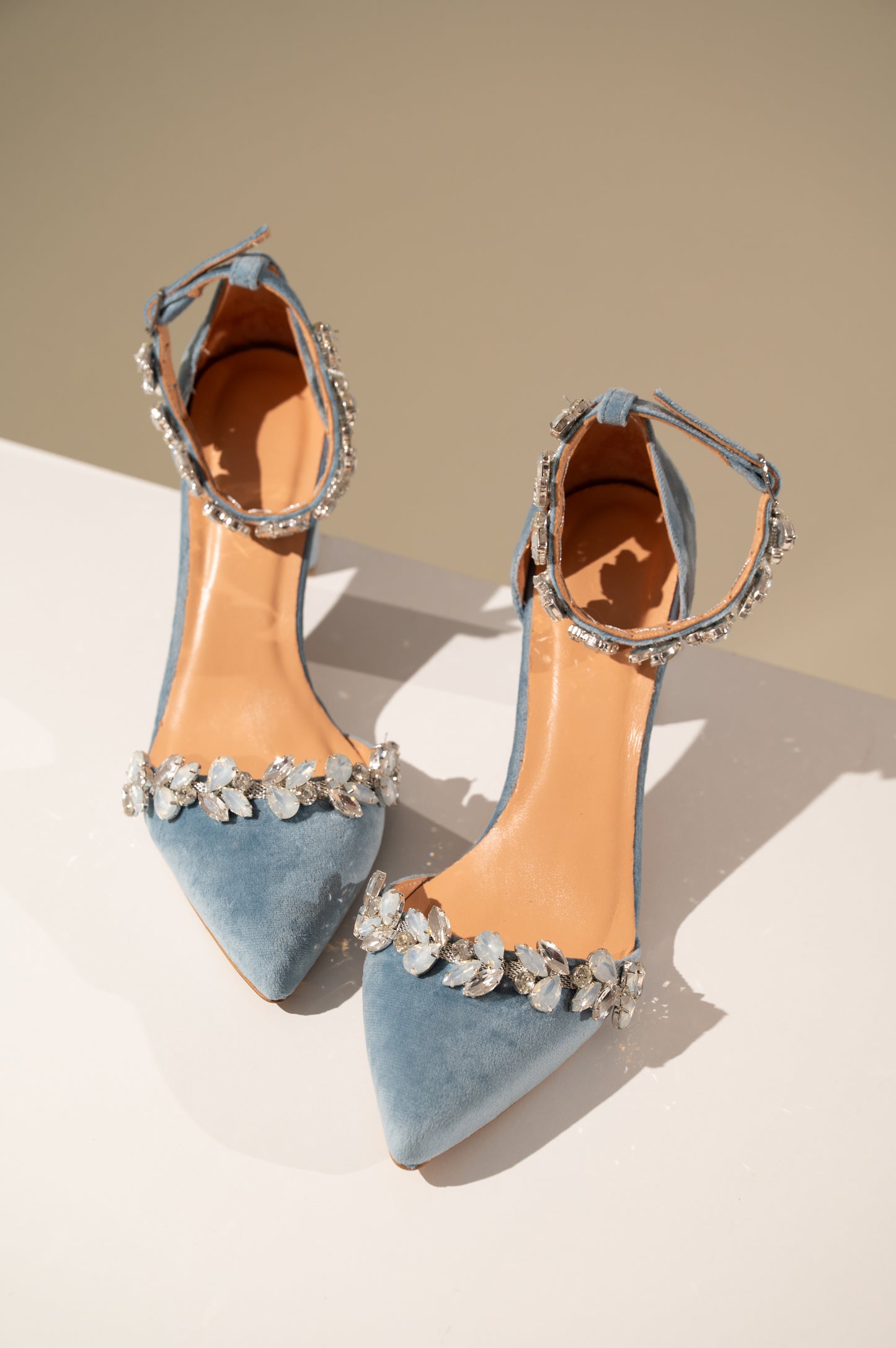 Elegant Blue Velvet Bridal Block Heels Comfortable Handmade Wedding & Bridesmaid Shoes Elegant Blue Velvet Bridal Block Heels Comfortable Handmade Wedding & Bridesmaid Shoes