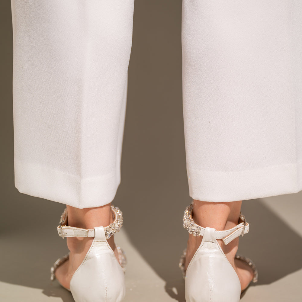 
                  
                    White Wedding Flats, Forever Yours Flats
                  
                