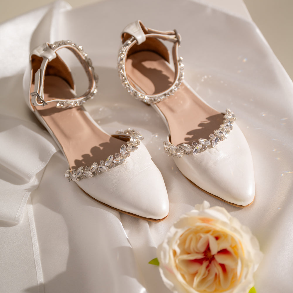 
                  
                    White Wedding Flats, Forever Yours Flats
                  
                