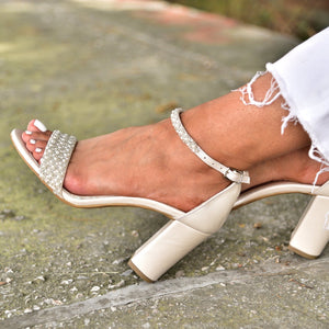 
            
                Load image into Gallery viewer, wedding heels, wedding heeled sandals, handmade heels
            
        