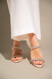 Ivory Pearl Wedding Heels, Cherished Steps